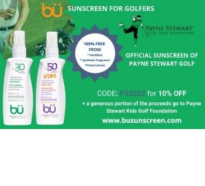 BU sunscreen for golfers promotion flyer